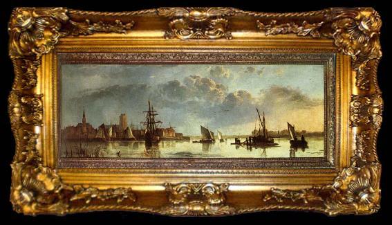 framed  Aelbert Cuyp View on the Maas at Dordrecht, ta009-2